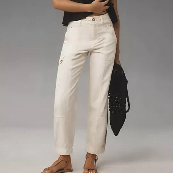 Anthropologie The Carson Utility Barrel Pants size 10 NWT...